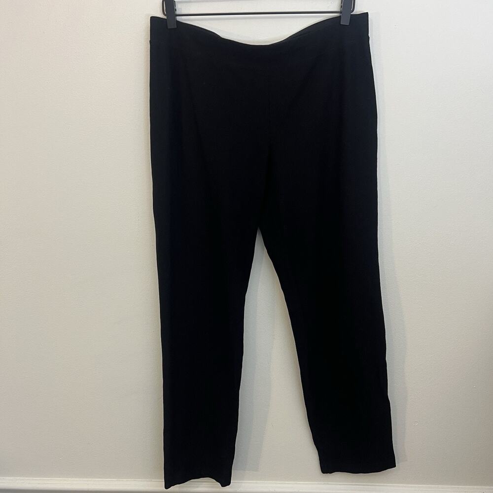 Elieen Fisher Women’s Washable Stretch Crepe Pant Size M Black‎